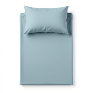 Lenzuola Doppie in Cotone Traspirante Azzurro Chiaro per Tutte le Stagioni, Uso Domestico - Product Image 1