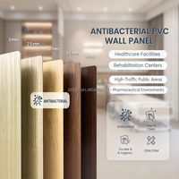 Panel de Pared Antibacteriano de PVC de 2.0 mm HS-6122P, Resistente al Fuego, para Hospital