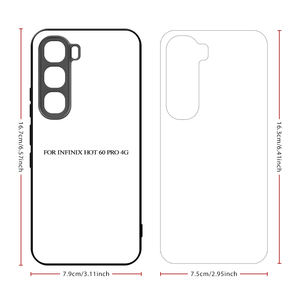 Para Infinix Hot 60 <span class=keywords><strong>Pro</strong></span>/60 <span class=keywords><strong>Pro</strong></span> + <span class=keywords><strong>4G</strong></span> 2D TPU Black Sublimation Phone Case - Heat Transfer Phone Cover con aluminio imprimible en blanco - Product Image 5
