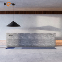 Koris pierre artificielle cuisine comptoir salle de bains vanité tops marbre artificiel acrylique feuilles de surface solides