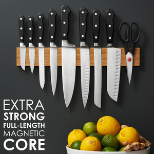 Magnetic Knife Holder Wooden Wall Mounted <b>Kitchen</b> Knife <b>Rack</b> Minimalist Design Eco Friendly Storage Solution For Knife - Product Image 2