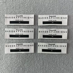 Nhãn quần áo dệt damask chất lượng cao, logo và kích thước tùy chỉnh cho quần áo - Product Image 1