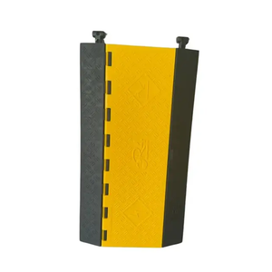 40mm Channel Height Durable Rubber <b>Cable</b> Protector Speed Bump Security Event <b>Outdoor</b> Industrial <b>Cable</b> Cover With 5 Channels - Product Image 3