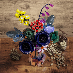 MJI 13039 Nuit Fantôme Vase Cristal Blocs de Construction Fleur Briques Collection Cadeau Jouets - Product Image 5