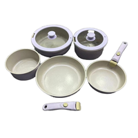 Ensemble de 11 casseroles et poêles Ensembles d'ustensiles de cuisine antiadhésifs Poignée détachable Ensemble d'ustensiles de cuisine à induction Poignée amovible, passe au four