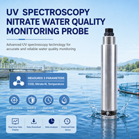 Capteur de qualité de l'eau pour nitrate et azote par spectroscopie UV en ligne, RS485 4-20mA avec brosse de nettoyage automatique pour eaux usées