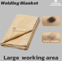 Tapis de protection anti-incendie d'épaisseur 1.3mm Couverture de soudage en fibre de verre ignifuge résistant à la chaleur Coussin d'isolation ignifuge