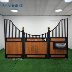 럭셔리 유럽 스타일 말 스톨 프론트 파우더 코팅 매트 실내 승마 헛간 및 승마 클럽을위한 안정적인 대나무 패널 - Product Image 2