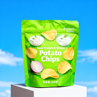 Sachet Doypack Personnalisé en PE pour Chips, Chips de Pommes de Terre, Chips de Banane, Stockage d'Aliments Sucrés - Recyclable