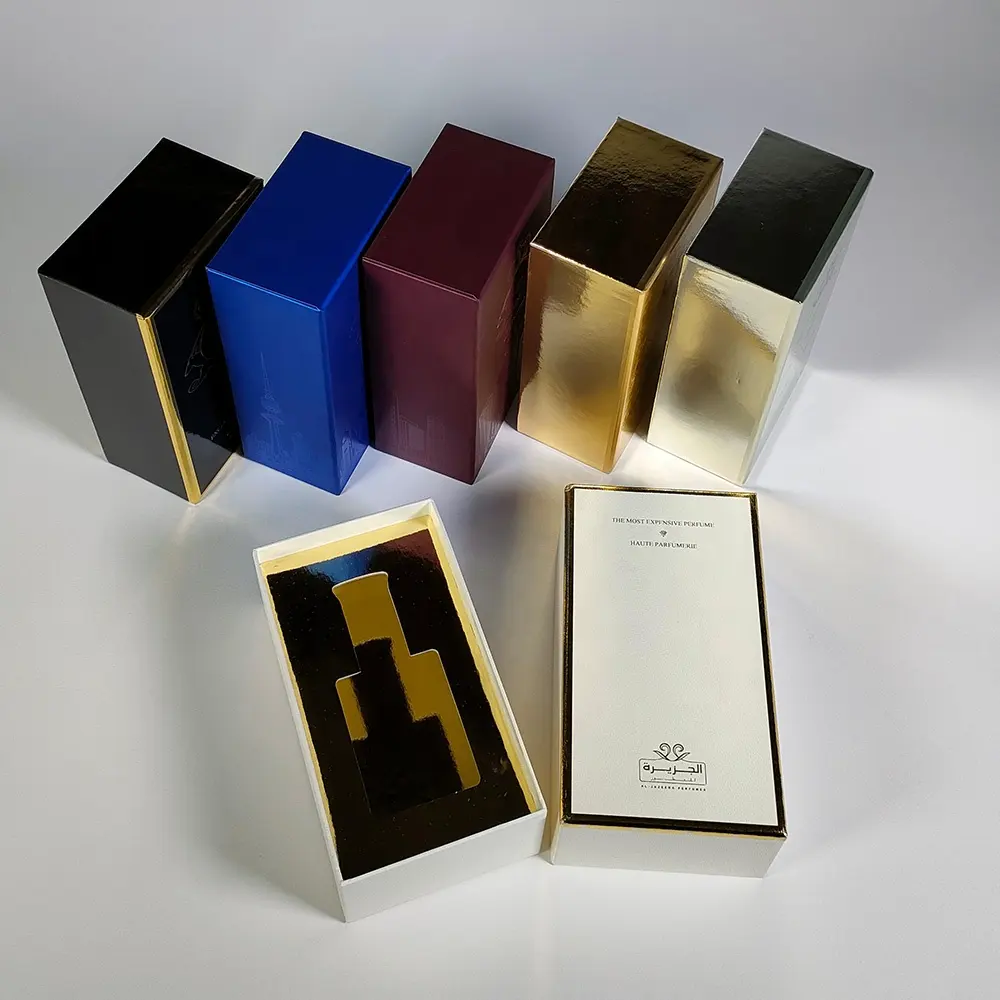 Cina fabbrica all'ingrosso Logo personalizzato confezione regalo di carta patinata di lusso confezione cosmetica di profumo di lusso