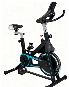 Indoor 4.0Kgs Exercise Bike <strong>Spin</strong> Smart Screen 100kg Max Load <strong>Black</strong> Plasticized Steel Tube Home Gym Upright Silent - Product Image 1
