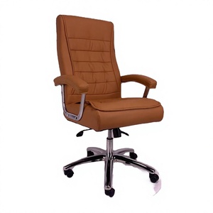 Chaise de bureau moderne populaire à prix abordable pour visiteurs, sans roulettes, en cuir, hauteur réglable, acier inoxydable - Product Image 3