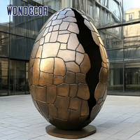 Outdoor Street Decor Riesige abstrakte Statue Messing Bronze Kunst Ei Skulptur