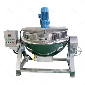 LONKIA Gas heating Tomato Paste Cooking mixer machine / 500l hot sauce jam making jacketed steam kettle jacketed cooking kettle