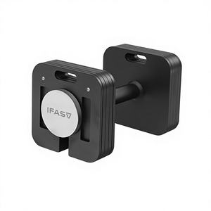 Sistema de Bloqueo Rápido Lumina, Mancuerna Ajustable de Goma y Hierro Fundido con Función de Relajación Muscular, Diseño Cuadrado, Capacidad de 80 LB - Product Image 1