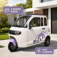 Véhicule électrique compact à 3 roues, design mini-voiture, batterie rechargeable, auto-rickshaw pour usage personnel