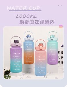 ขวดน้ำพลาสติกกีฬาแบบกันรั่วพร้อมตัวเตือนเวลาดื่มน้ำ เหมาะสำหรับกีฬากลางแจ้ง ฟิตเนส สำนักงาน - Product Image 6