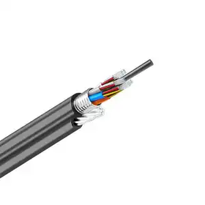 GYTC8S açık fiber optik kablo 9.0mm PE kablo 12 çekirdekli tek modlu 9/125 LSZH fiber kablo