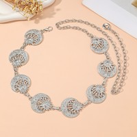 Chaîne de taille en métal multi-styles avec pendentif lune, réglable, bijou de corps pour femme, accessoire de ceinture de robe