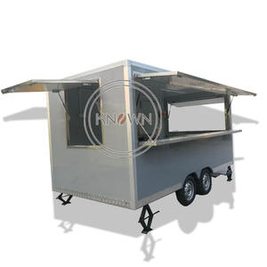 Carrito de Comida Ambulante de 4m para Exteriores, <span class=keywords><strong>Remolque</strong></span> para Venta de Café, Quiosco Callejero de Doble Eje, Carritos de Hot Dogs y Barbacoa en Venta - Product Image 4