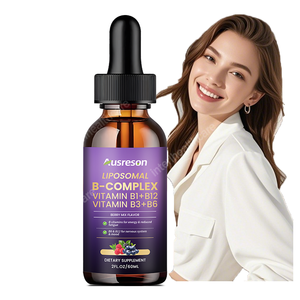 Gotas de Complejo Vitamínico B Ausreson, B1, B3, B6, B12, Suplemento Líquido Natural, Electrolitos en Polvo Nuvel y Gotas de Complejo Vitamínico B - Product Image 1