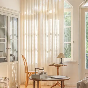 OEM Индивидуальные высококачественные шторы для гостиной дома 100% льняные тюлевые шторы
