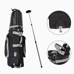 Bolsa de almacenamiento de viaje de Golf personalizada, bolso de viaje portátil de Golf negro con ruedas