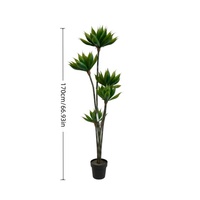 Plantes succulentes artificielles vivantes de haute qualité Bordure Agave Lotus Plantes en plastique en pot pour la décoration intérieure et extérieure-Vente en gros