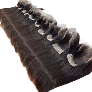 Perruque professionnelle 13x4 Lace Frontal en cheveux humains indiens bruts, noirs naturels, longs et lisses - Product Image 4