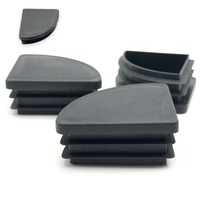 Bouchon de tuyau rond quart pour pied de chaise de meuble poteau de clôture en acier/protéger le sol PE Tube insérer capuchon d'extrémité de tuyau en plastique