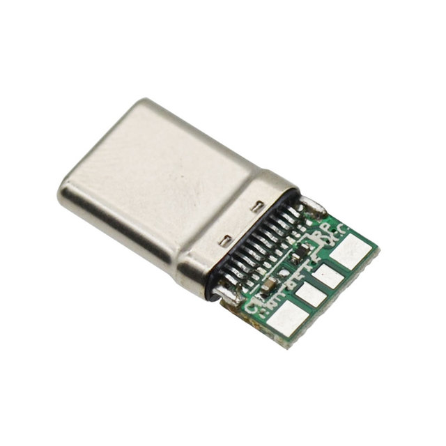 Manufacturer  USB 3.0 Type-C 24-Pin Male Connector Solder Data Transfer Fast Charging 3A 5A Type C Port Connector with Pcb Board