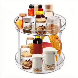 Bestselling 2 Tier Lazy Susan Turntable Organizer Rotating Spice <b>Rack</b> Organization for Kitchen Cabinet Countertop - Product Image 1