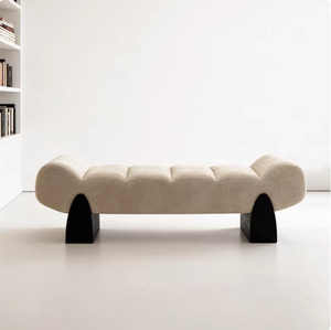 Banco <span class=keywords><strong>de</strong></span> <span class=keywords><strong>Madera</strong></span> Maciza Minimalista <span class=keywords><strong>de</strong></span> Mediados <span class=keywords><strong>de</strong></span> Siglo, Creativo, con Tapicería <span class=keywords><strong>de</strong></span> Tela, <span class=keywords><strong>para</strong></span> Sala <span class=keywords><strong>de</strong></span> Estar, Guardarropa, Cambio <span class=keywords><strong>de</strong></span> Zapatos, Moderno, <span class=keywords><strong>para</strong></span> <span class=keywords><strong>Pie</strong></span> <span class=keywords><strong>de</strong></span> <span class=keywords><strong>Cama</strong></span> en Dormitorio - Product Image 1