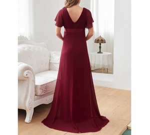 Vestido de maternidad elegante con espalda descubierta para mujer embarazada - Product Image 3