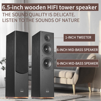 Enceinte colonne haut de gamme Niveau 2.0 pour salon, trois voies, passive, Hi-Fi, sur pied, en bois, pour système stéréo domestique