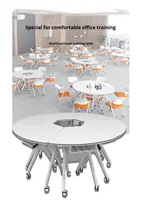 Bureau d'ordinateur hexagonal moderne en PVC, modulable et combinable, pour étudiants, écoles, laboratoires et salles de classe intelligentes