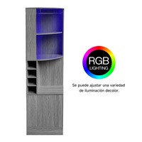 Meuble Bar d'Angle Mural en Bois pour Cuisine, Salon ou Meuble de Rangement pour Vins – Luxe et Moderne
