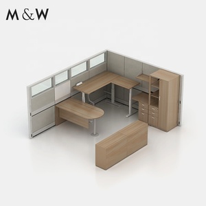 M & W Mỹ ngân hàng dự án đồ nội thất Modular Kích thước nhôm phân vùng Máy Trạm bệ văn phòng bằng gỗ tủ - Product Image 4