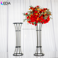 Support de fleurs en métal LEDA, centre de table populaire pour mariage, fête, décoration de table