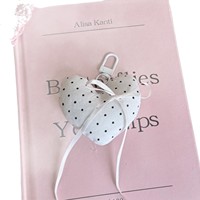 Porte-clés en tissu étoile à cinq branches, cœur, lune, motif pois, nœud en ruban, breloque de sac tendance pour femmes et filles