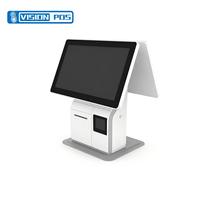 Caja Registradora Electrónica Multi-Interfaz de 15.6 Pulgadas con Pantalla Dual, Sistema POS Todo en Uno con Windows y Android, e Impresora de 80mm
