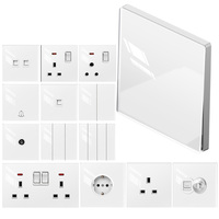 Interrupteur de sonnette TEP L8, bouton poussoir, sonnette, panneau acrylique, interrupteur mural IP20 pour système maison/hôtel, 20A 250V