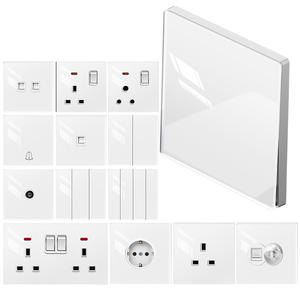 Interrupteur de sonnette TEP L8, bouton poussoir, sonnette, panneau acrylique, interrupteur mural IP20 pour système maison/hôtel, 20A 250V - Product Image 1