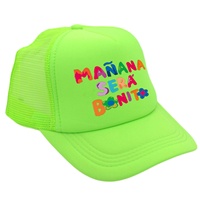 Gorras de Béisbol de 5 Paneles, Estructuradas, con Visera Plana, Deportivas, Duraderas, Ecológicas, de Terciopelo, Personalizadas, en Colores Neón, para Niños y Niñas