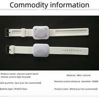 Gelang Silikon LED Baru dengan Remote Control, 15 Warna LED, Logo Custom, Tali Jam Tangan, Aksesoris Keren, Lampu Flash di Pergelangan Tangan