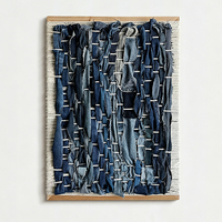 Vente en gros d'usine, ensemble d'art mural en textile tissé 3D fait main, style Wabi Sabi Boho, tapisserie pour salon, décoration murale personnalisée