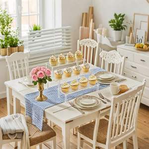 Soporte de exhibición vertical de acrílico transparente con estante para cupcakes de varios niveles, forma cuadrada para Perfume <span class=keywords><strong>Amiibo</strong></span> para figuras Funko POP - Product Image 6