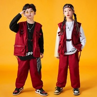 Enfants spectacle Hip Hop vêtements chemise tactique gilet haut décontracté Street Wear Cargo survêtement pantalon pour fille garçons Jazz danse Costume vêtements