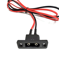 Amass XT90E-M Stecker, männlicher Batterieanschluss, montierbares Pigtail-Kabel, XT90 Panel-Mount-Stecker mit 30 cm Kabel für RC Lipo Akku