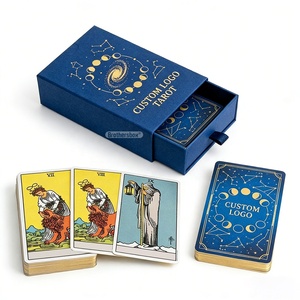 Barajas de Tarot Ecológicas y Duraderas con Estampado Dorado Místico, Barajas de Tarot Personalizadas con Guía - Product Image 2